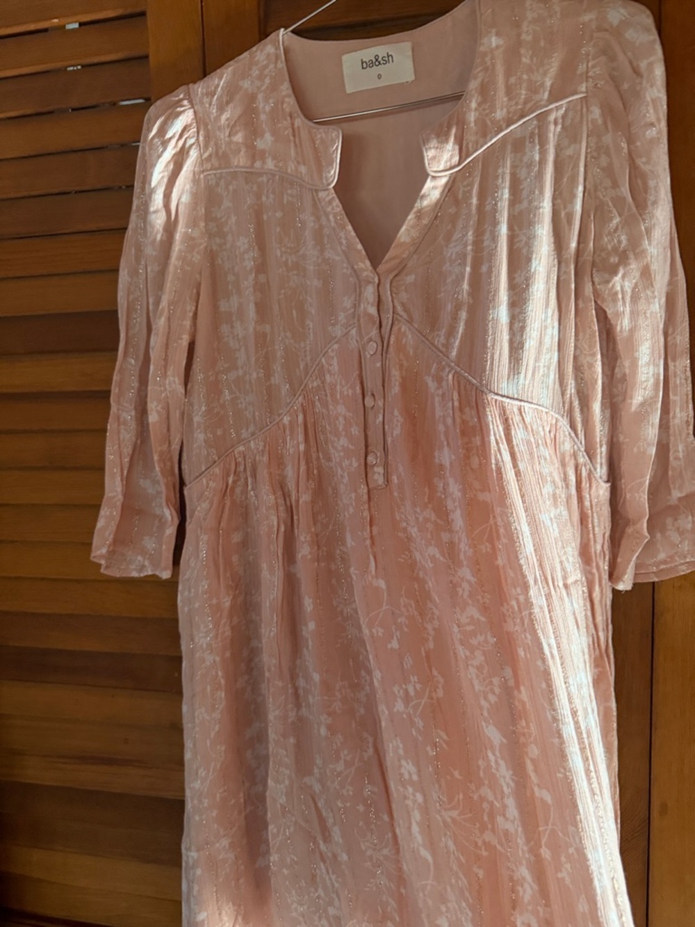ba&sh Paris Shimmer Blush Pink Dress Size 0 | Never Worn | French Brand